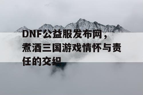 DNF公益服发布网，煮酒三国游戏情怀与责任的交织