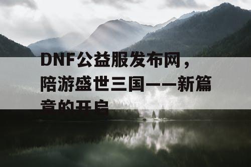 DNF公益服发布网，陪游盛世三国——新篇章的开启