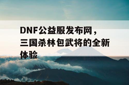 DNF公益服发布网，三国杀林包武将的全新体验